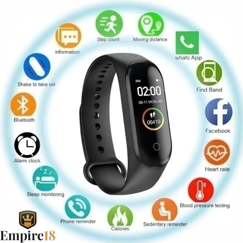 Smartband M6 Inteligente Pressão Batimentos Pulseira Completo